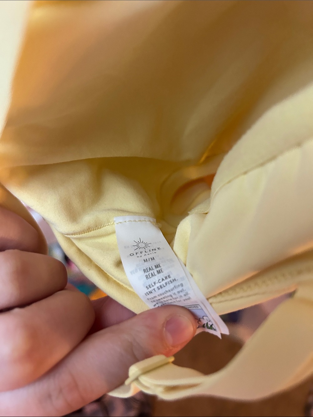 aerie Cropped Spaghetti Strap Tank Top in White and Yellow. Never worn! - Picture 6 of 6
